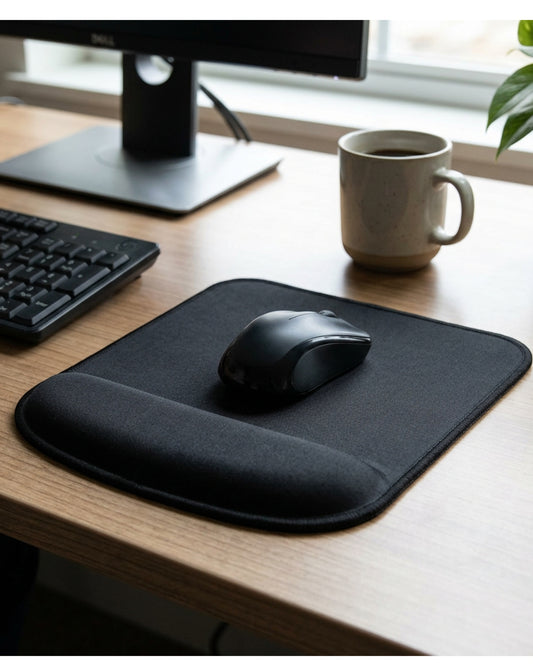 Vbrio Wrist Rest Mouse Pad Black 9 x 8 in