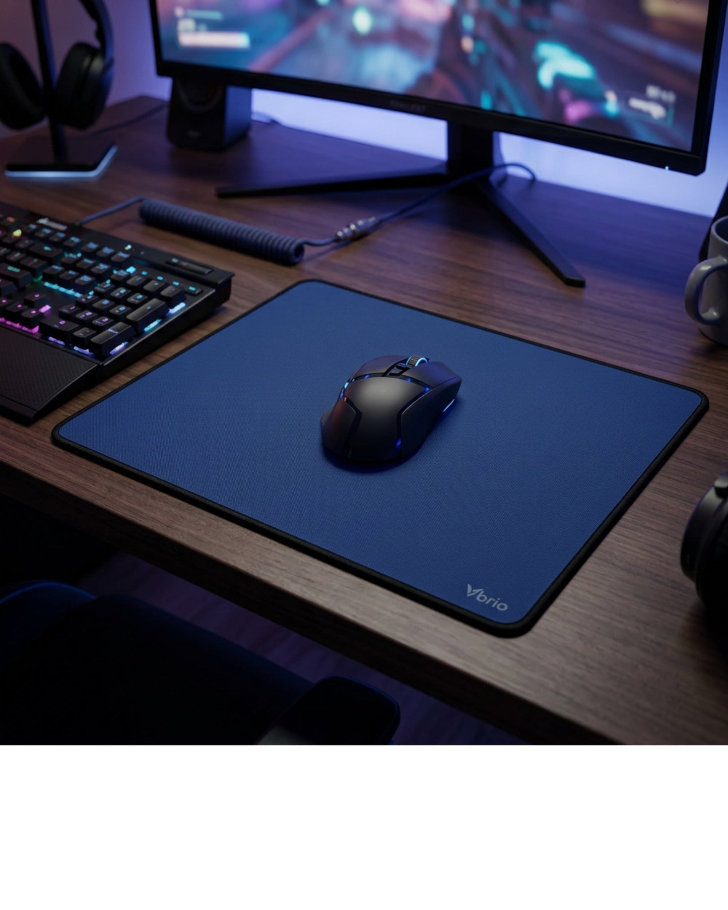 Vbrio Gaming Mouse Pad Blue 14 x 10 in