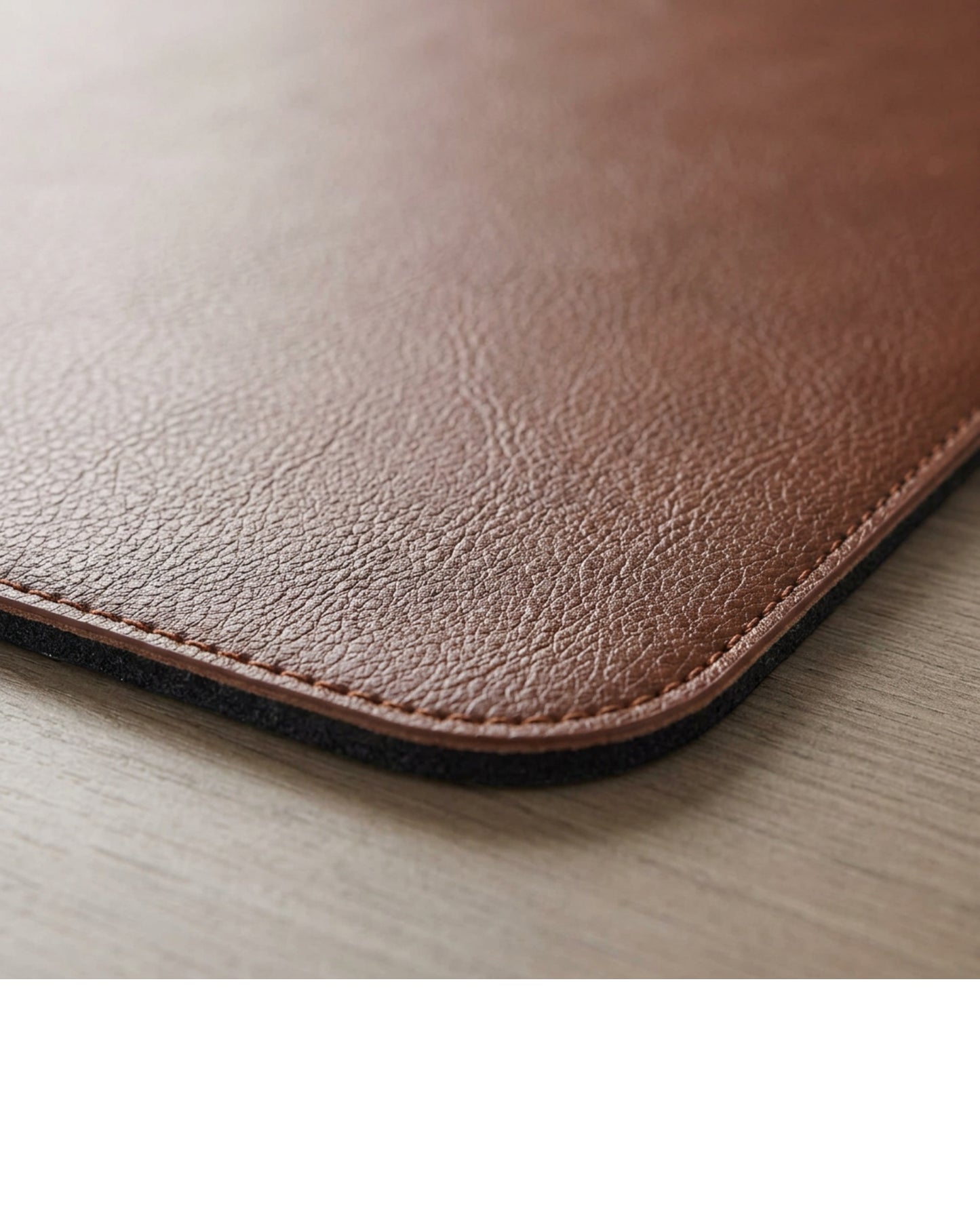 Vbrio Leather Look Desk Pad Brown 24 x 14 in