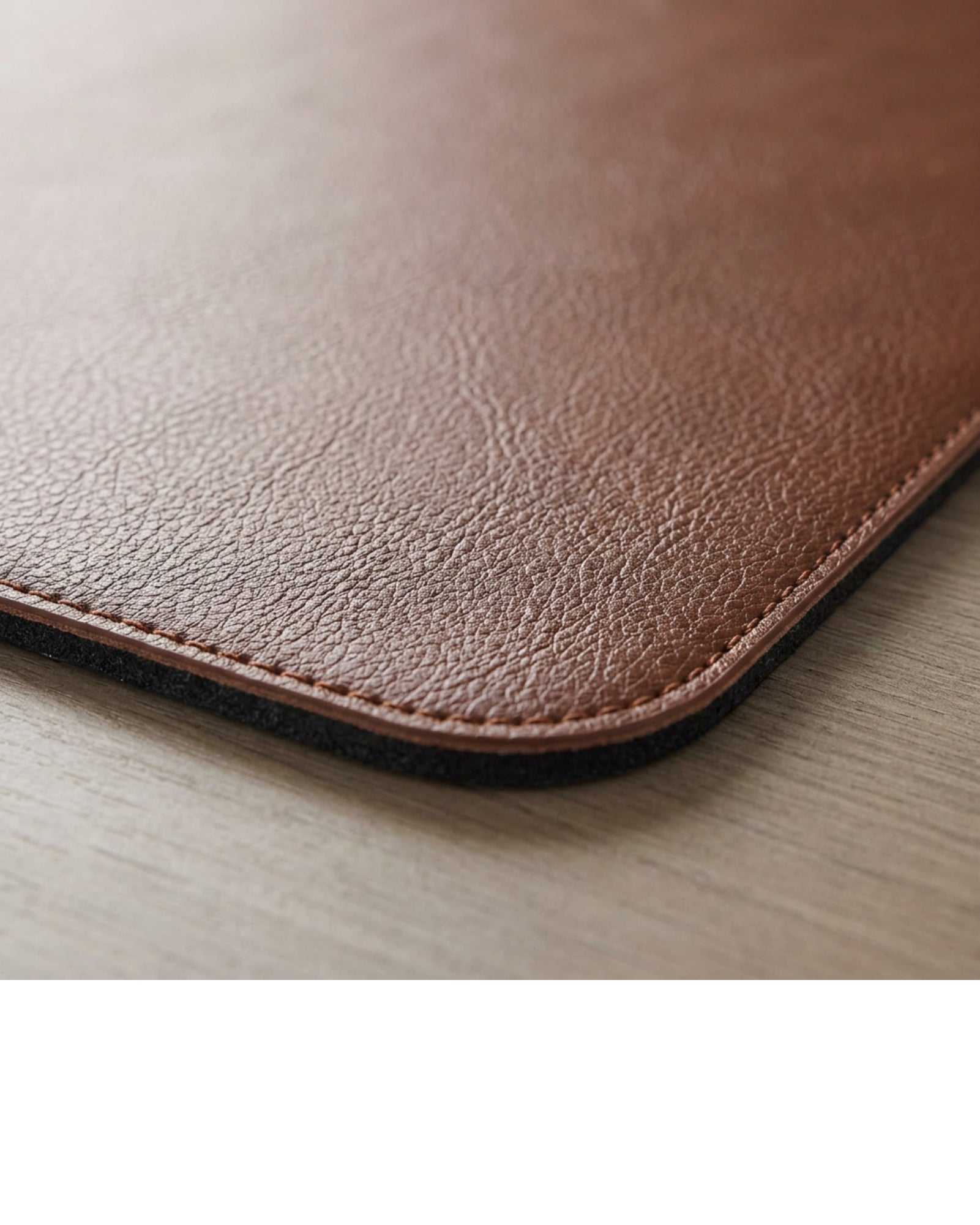 Vbrio Leather Look Desk Pad Brown 24 x 14 in