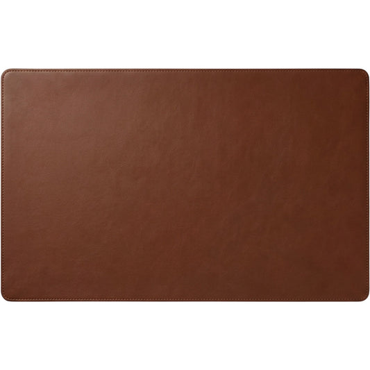 Vbrio Leather Look Desk Pad Brown 24 x 14 in