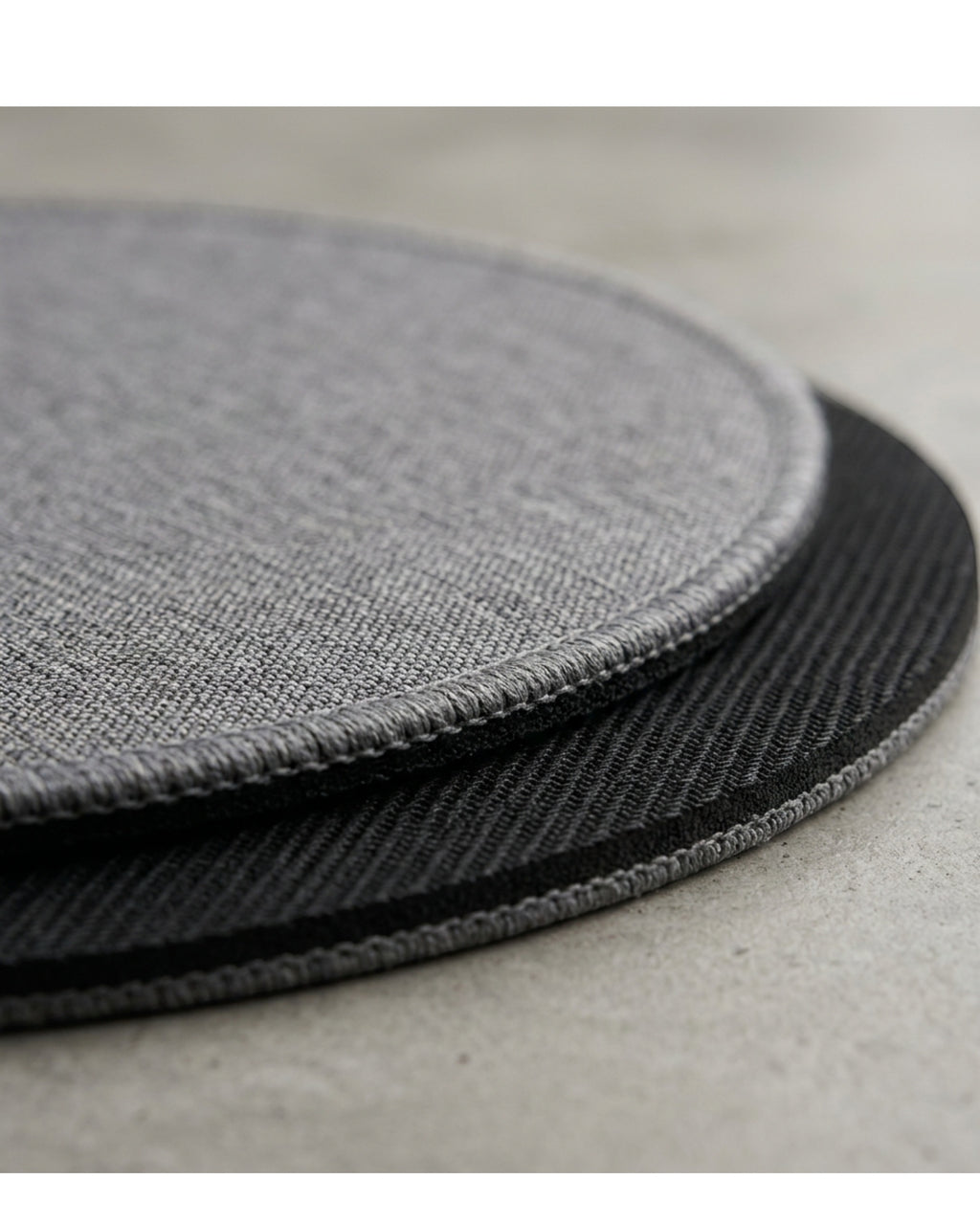 Vbrio Round Mouse Pad Gray 8 in with Rubber Base