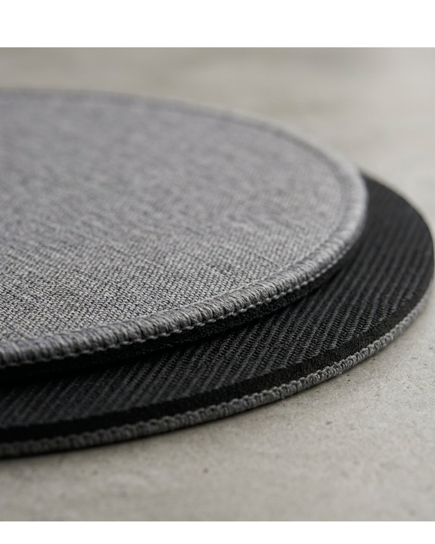 Vbrio Round Mouse Pad Gray 8 in with Rubber Base