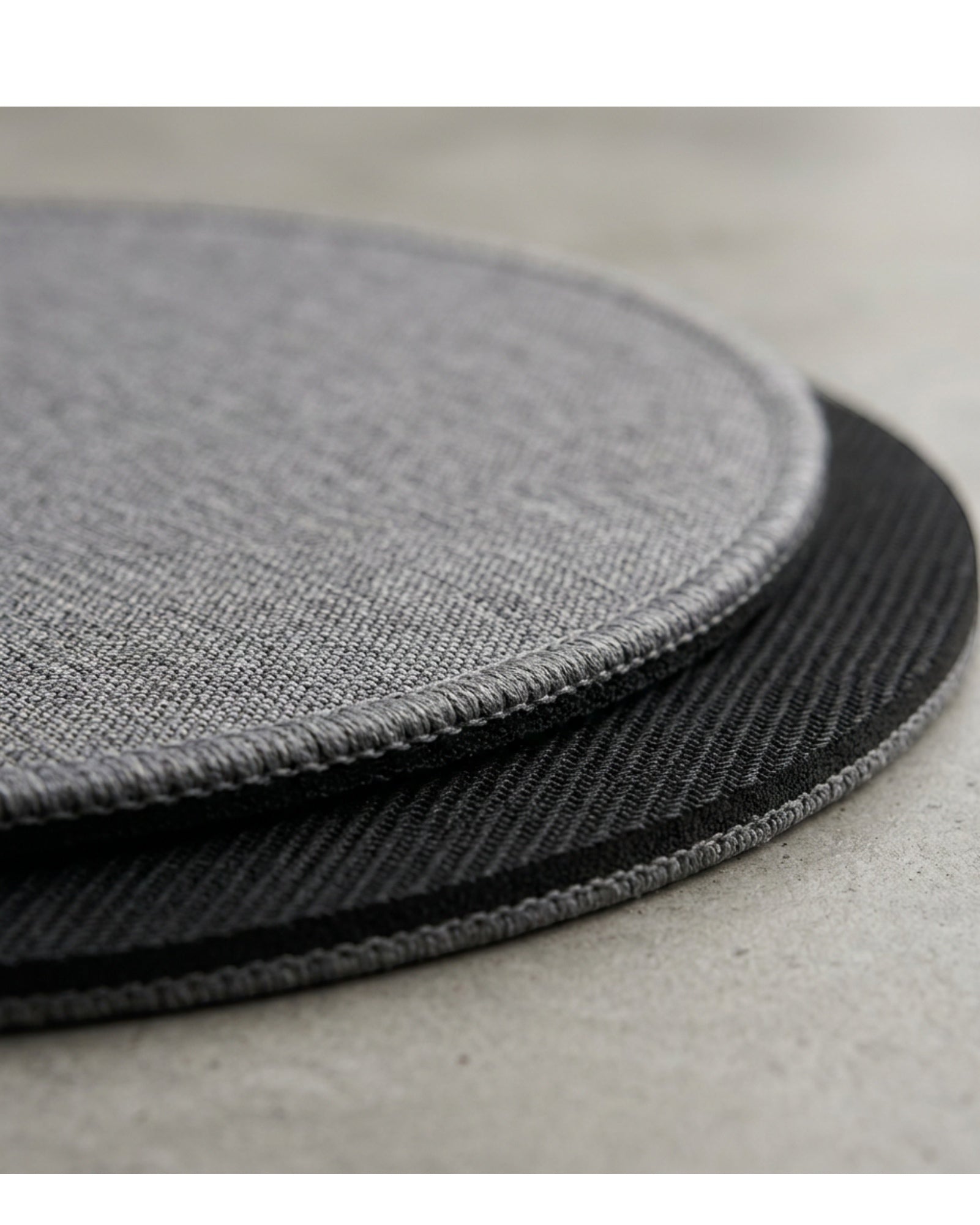 Vbrio Round Mouse Pad Gray 8 in with Rubber Base