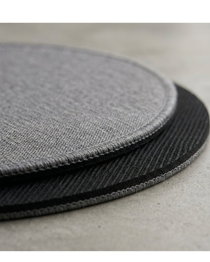 Vbrio Round Mouse Pad Gray 8 in with Rubber Base