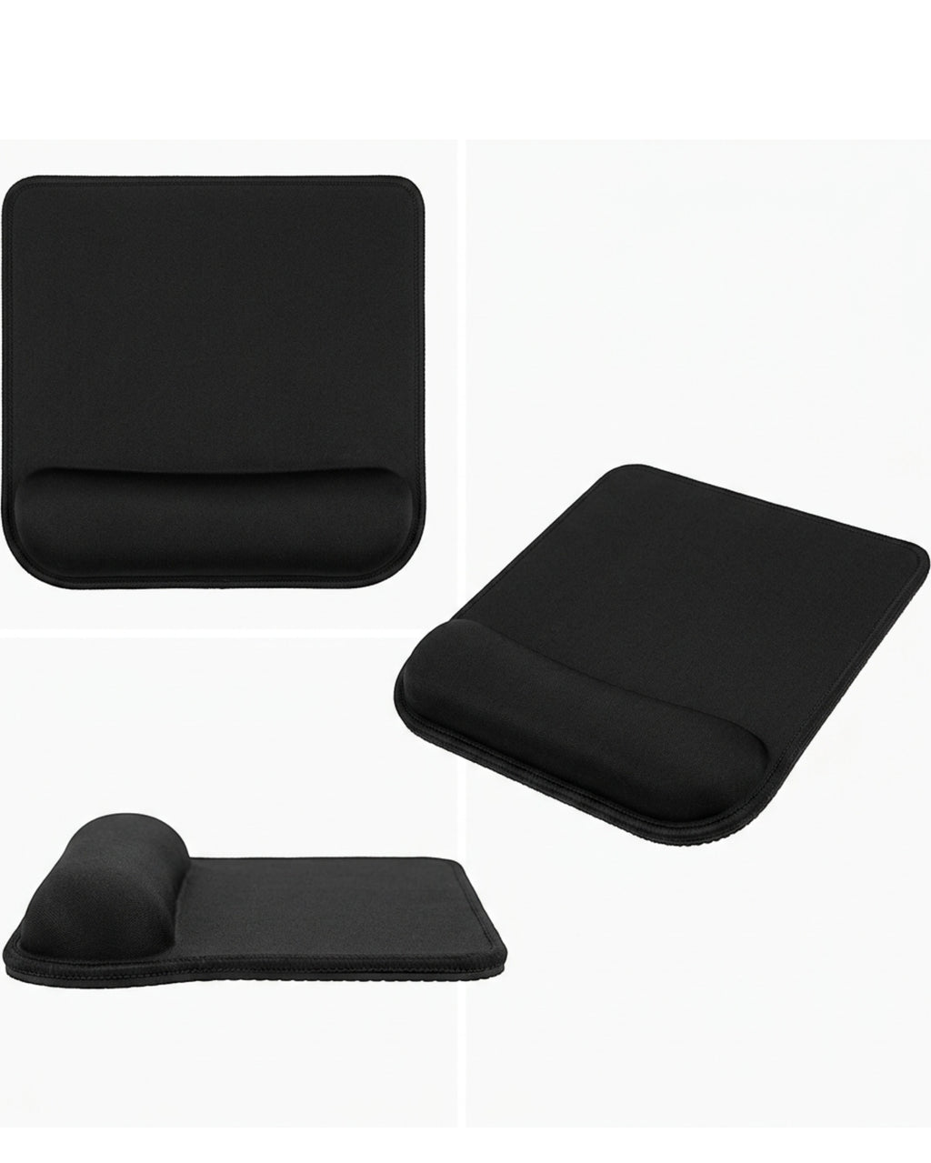 Vbrio Wrist Rest Mouse Pad Black 9 x 8 in